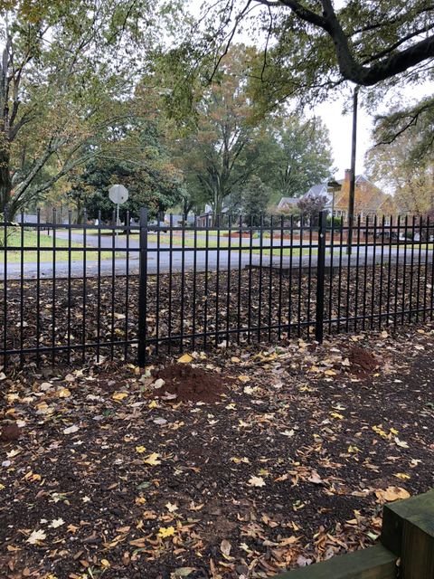 Custom wood privacy fence with matching gate