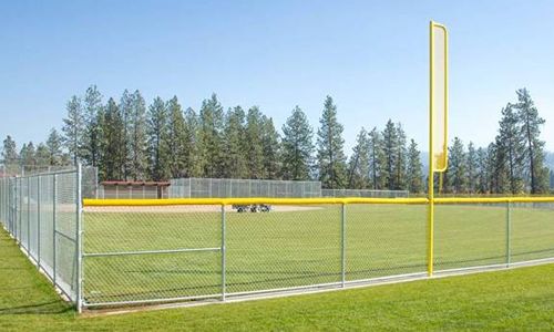 Ball field chain link fence