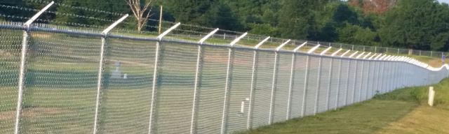 Galvanized chain link fencing